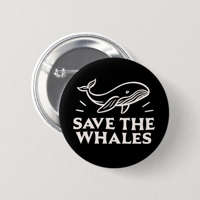 Rett der Wale Button (Vorne & Hinten)