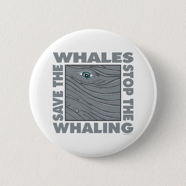 Rett der Wale Button (Vorderseite)