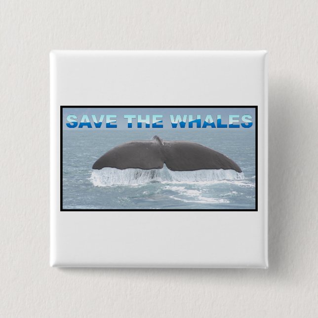 Rett der Wale Button (Vorderseite)