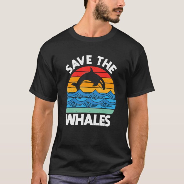 Rett der Wale reinigen den Ozean T-Shirt (Vorderseite)