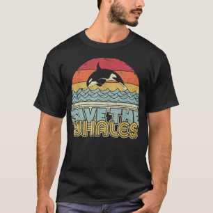 Rett der Wale Shirt Retro Stil Orca, Killer Whi