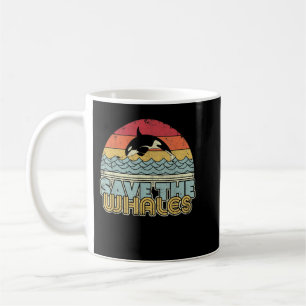 Rett der Wale Shirt Retro Stil Orca, Killer Whi Kaffeetasse