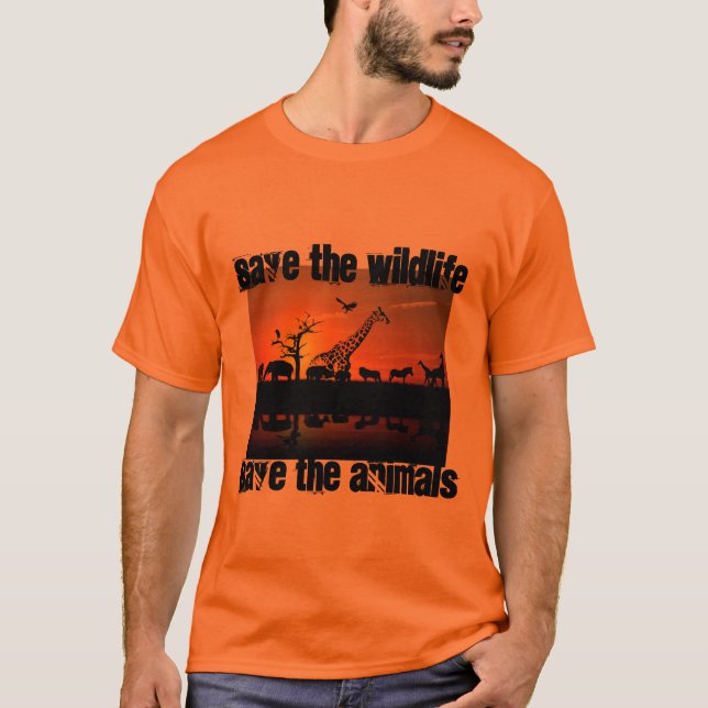 Rett der wild lebenden Tiere gerettet die Tiere Mä T-Shirt (Vorderseite)