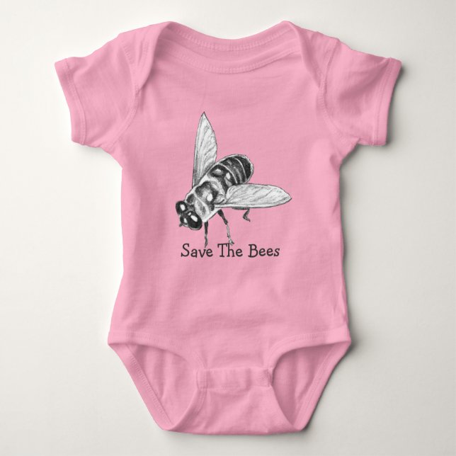 Rett des Bienen Bio Baby Honeybee Bodysuit Strampler (Vorderseite)