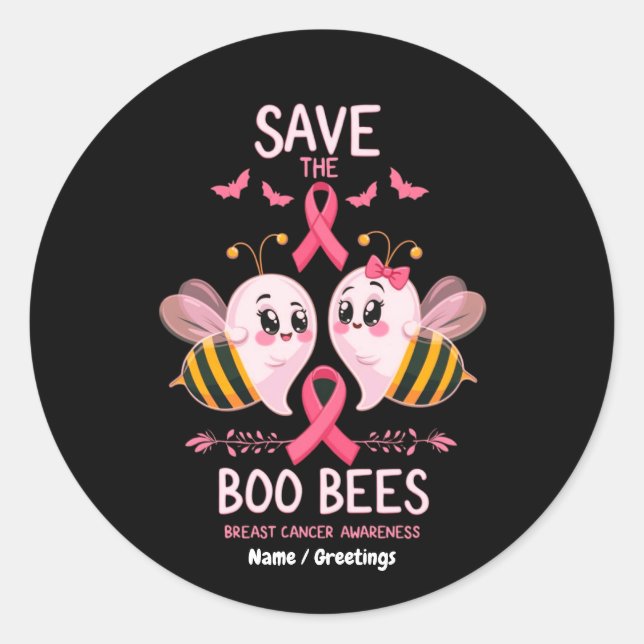 Rett des Brustkrebs der Boobienen - FrauenHallowee Runder Aufkleber (Vorderseite)