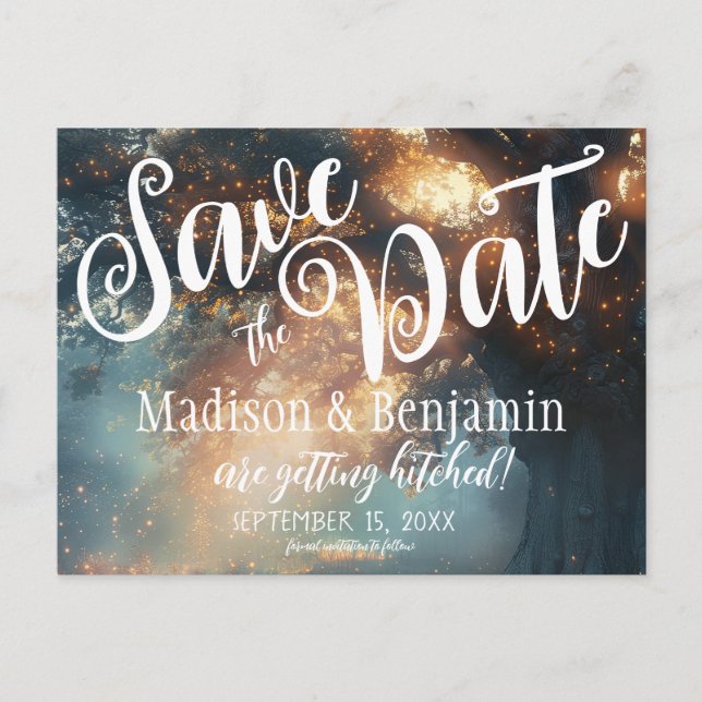 Rett des Datums der Treppenleuchten der verzaubert Postkarte (Vorderseite)