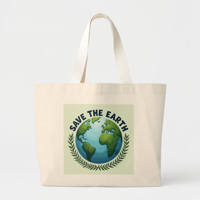 Rett des Earth Earth Earth Design Öko Bags Jumbo Stoffbeutel (Vorne)