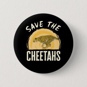 Rett des gefährdeten Tieres "Cheetahs" Button