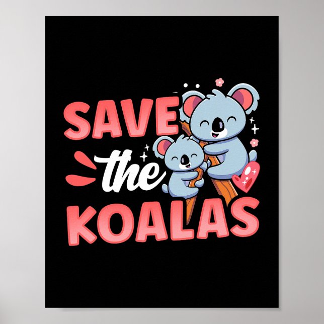Rett des Koalas-Niedlichen Koala-Tierbeers Koala Poster (Vorne)