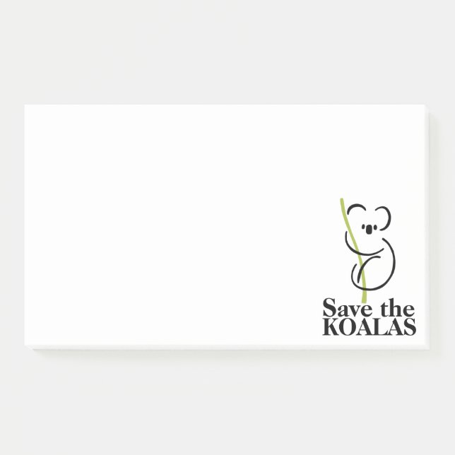 Rett des Koalas Post-it Klebezettel (Vorderseite)