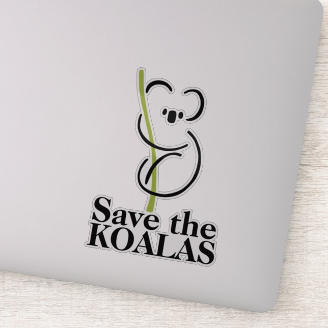 Rett des Koalas-Vinyl-Aufklebers mit kundenspezifi Aufkleber (Detail)