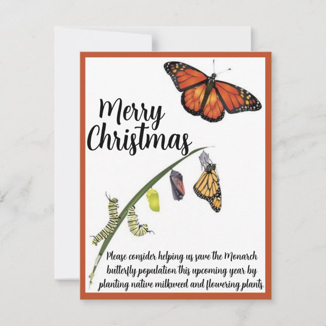 Rett des Monarchschmetterlings Mitteilungskarte (Vorderseite)