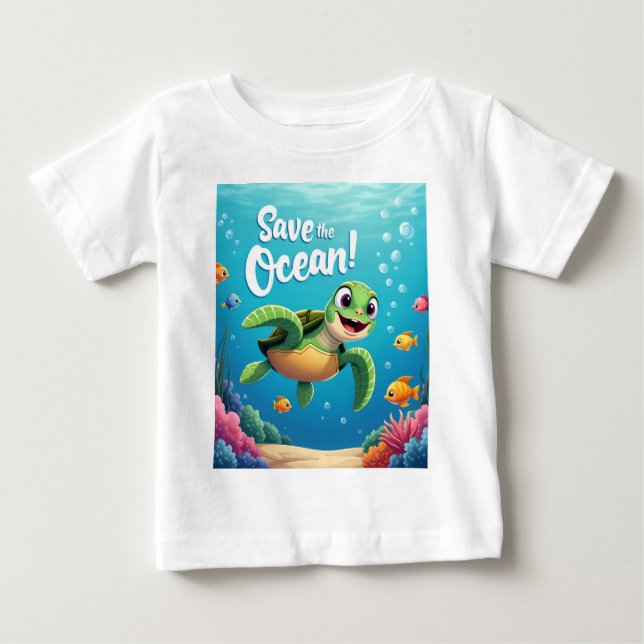 Rett des Ozeans Baby T-shirt (Vorderseite)