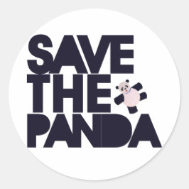 Rett des Panda-Bären Runder Aufkleber