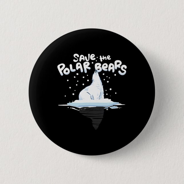 Rett des "Polar Bears Climate Awareness Earth Day" Button (Vorderseite)