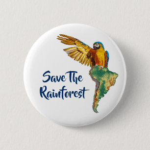 Rett des Regenwaldes Button
