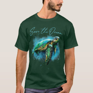 Rett des Umweltbewusstseins der Meeresschildkröte T-Shirt