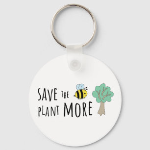 Rett die Bienen, Pflanze mehr Bäume! Schlüsselanhänger