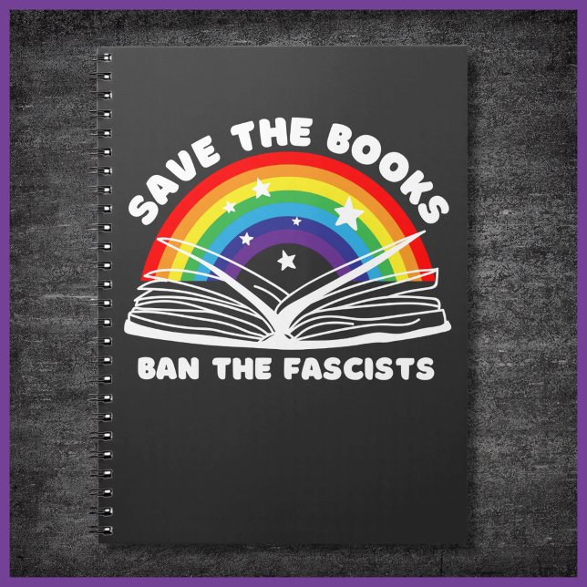 Rett die Bücher, die die Faschisten gegen Zensur v Notizblock (Von Creator hochgeladen)