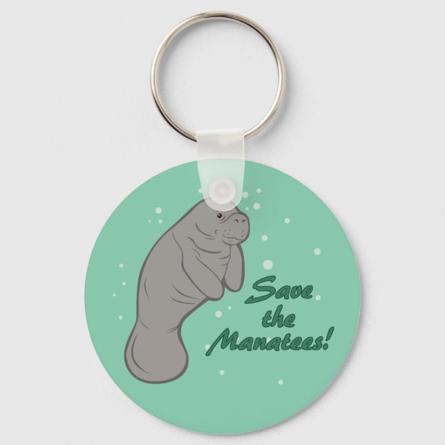 Rett die Manatees! Schlüsselanhänger (Vorderseite)