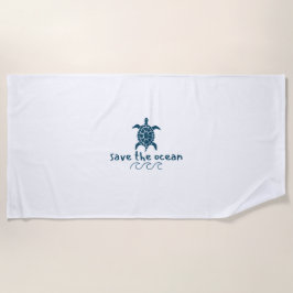 rett die Meeresschildkröte. Strandtuch