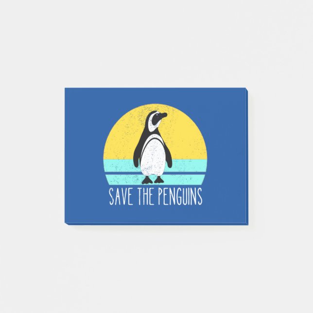 Rett die Pinguine Post-it Klebezettel (Vorderseite)