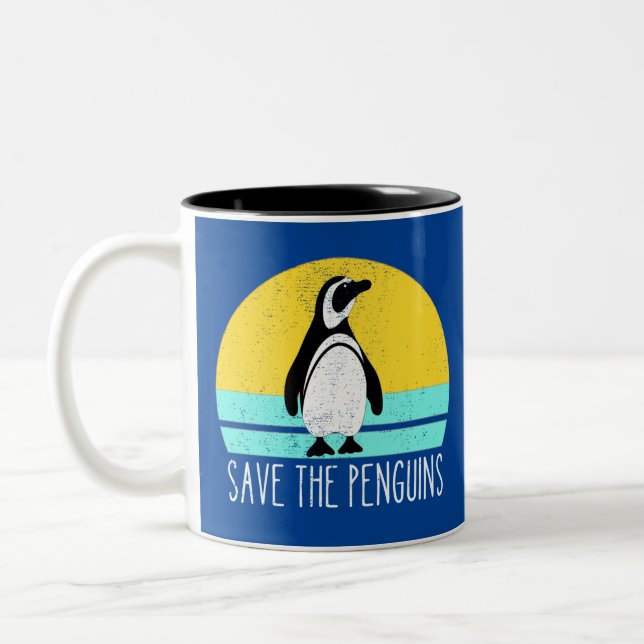 Rett die Pinguine Zweifarbige Tasse (Links)