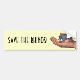 Rett die Rhinos! Autoaufkleber