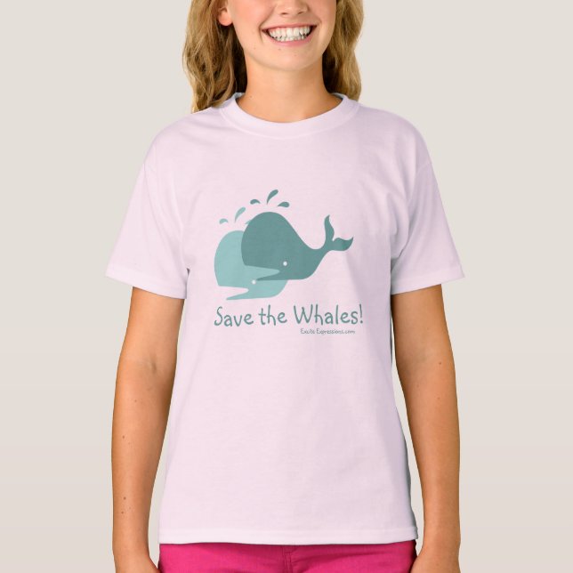 Rett die Wale! T-Shirt der Kinder (Vorderseite)