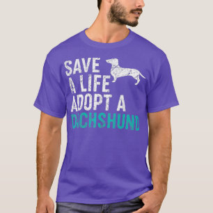 Rett ein Leben adoptiere einen Hunde Rettungshund T-Shirt
