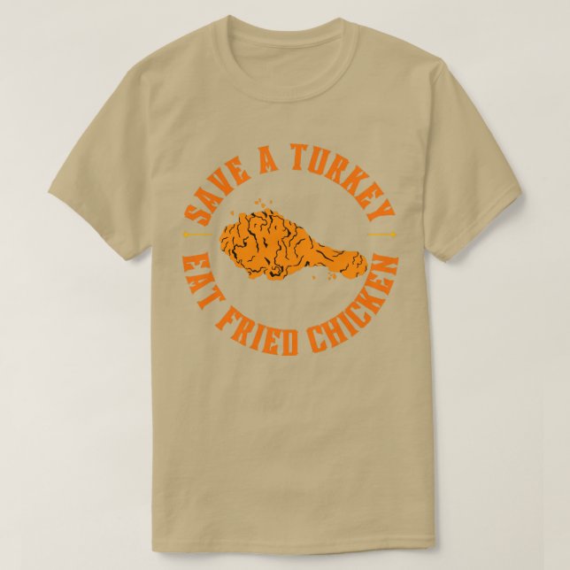 Rett einem Truthahn frisch gebratenes Huhn T-Shirt (Design vorne)