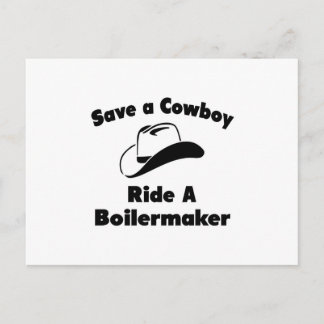 Rett einen Cowboy .. Boilermaker fahren Postkarte