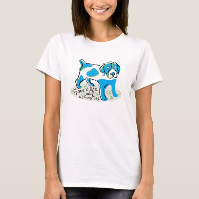 rett einen lebensadoptier T-Shirt (Vorderseite)