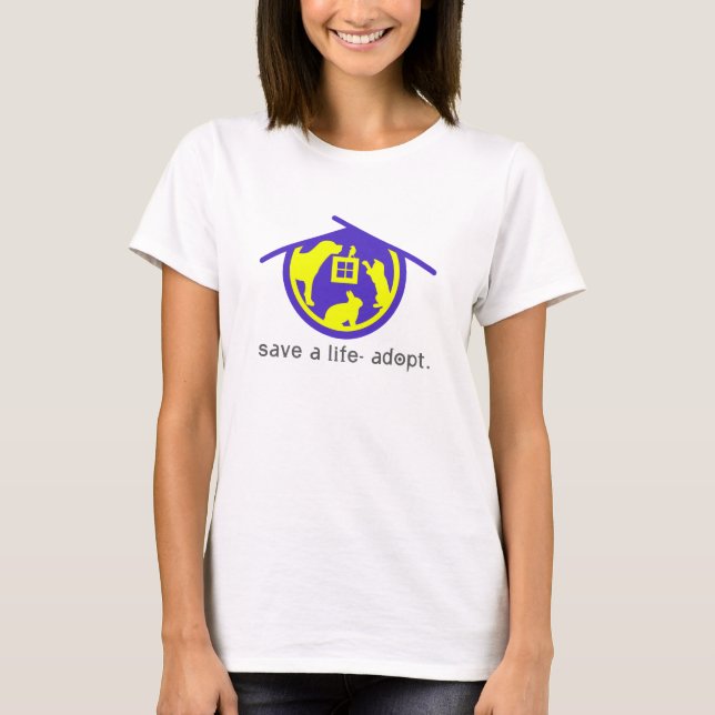 rett einen lebensadoptier T-Shirt (Vorderseite)