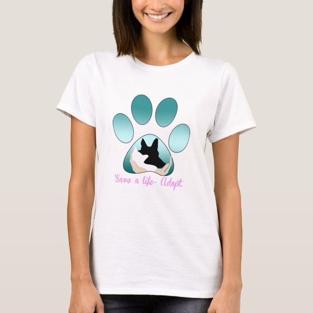 rett einen lebensadoptier T-Shirt (Vorderseite)