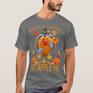 Rett einer lustigen Türkei Pilgrim essen Pizza Erw T-Shirt