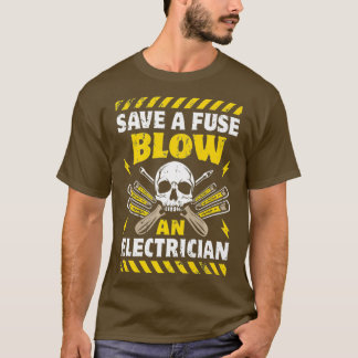 Rett einer Sicherung zu blasen ein Elektro-Funny L T-Shirt