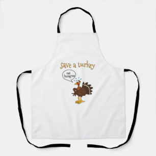 Rett einer Türkei Eat Lasagna Funny Erntedank Turk Schürze