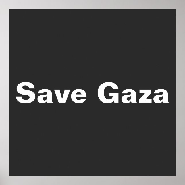 Rett eines einfachen Texts für Gaza zur Unterstütz Poster (Vorne)