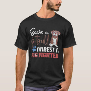 Rett eines Pitbull, der einen Hundekämpferpitbull T-Shirt