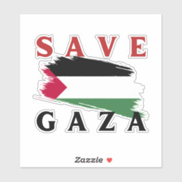 RETT GAZA AUFKLEBER