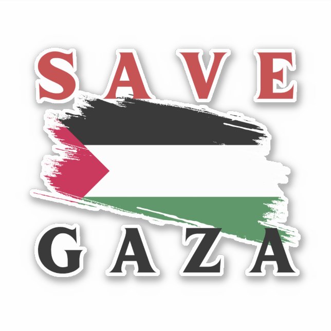 RETT GAZA AUFKLEBER (Vorderseite)