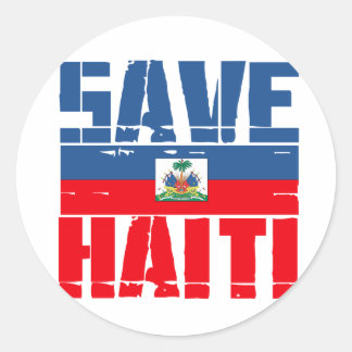 RETT HAITI RUNDER AUFKLEBER