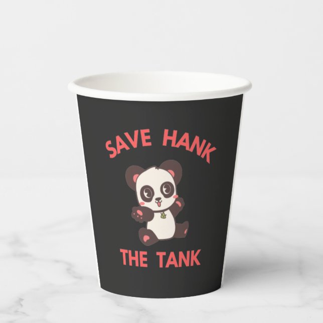 Rett Hank the Tank Funny Pappbecher (Vorderseite)