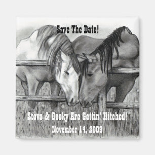 RETT: HITCHING: HORSE ART MAGNET