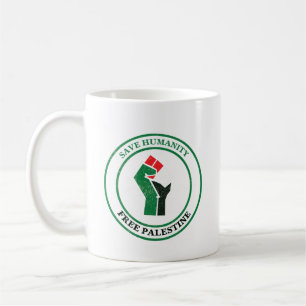 Rett Humanität, Freie Palästina, Kaffeetasse