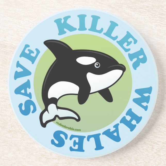 Rett Killer Whales Getränkeuntersetzer (Vorne)