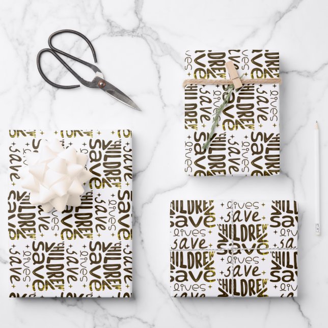 Rett Kinder, Rett Leben Geschenkpapier Set (Vorderseite)