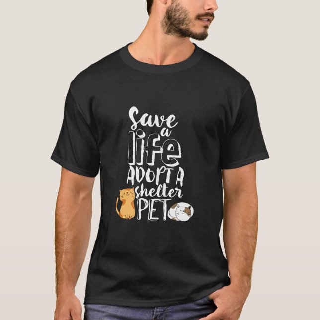 Rett Life Adoptier Unterkunft Haustier Niedlich Ka T-Shirt (Vorderseite)