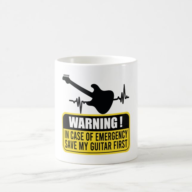 Rett Mein Gitarre zuerst - Funny Guitarist Geschen Kaffeetasse (Mittel)
